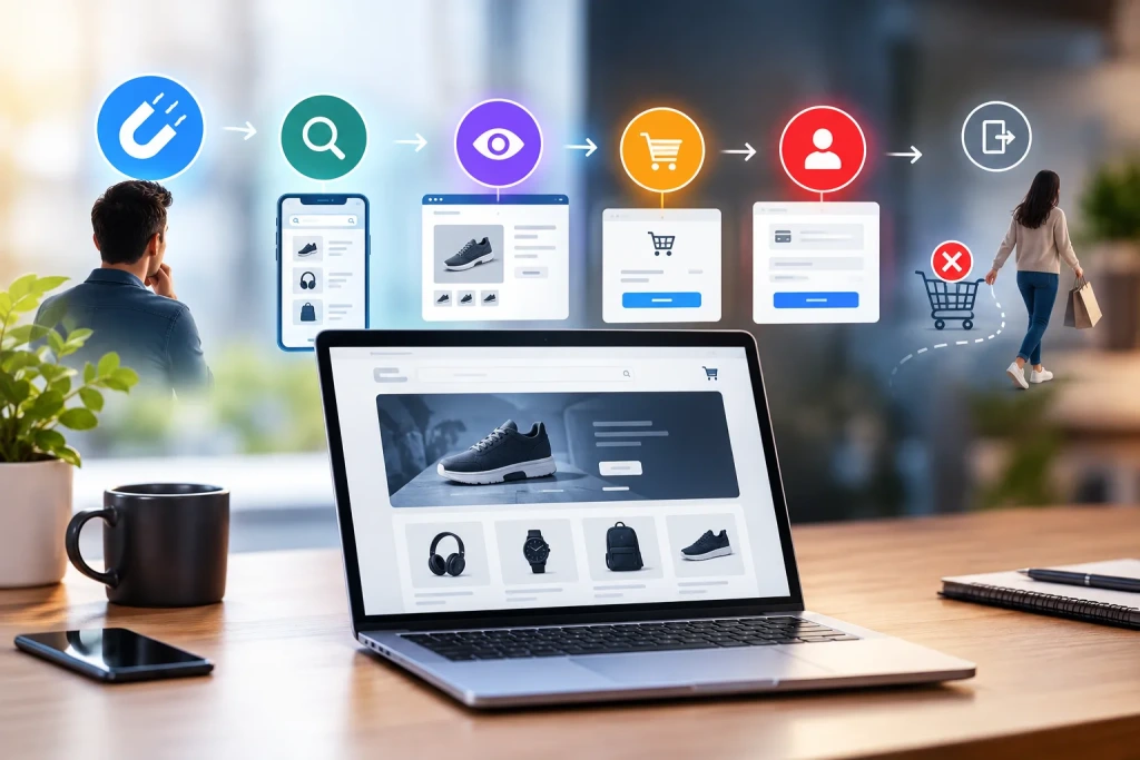 چرا مشتری وارد سایت می‌شود اما خرید نمی‌کند؟ بررسی کامل مسیر جذب مشتری تا فرایند فروش